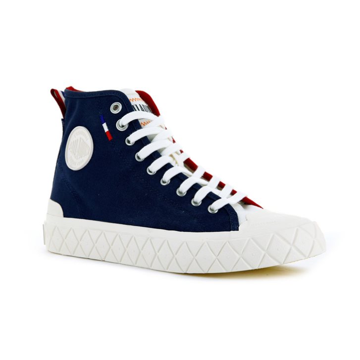 Palladium Palla Ace Canvas High Tops Sneakers Heren Donkerblauw Rood | NL 26PMWRC